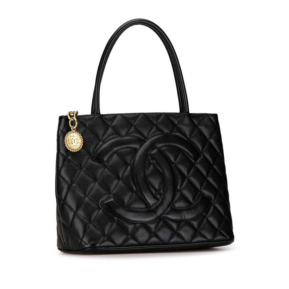 Chanel CHANEL Caviar Medallion Tote Black - image 3