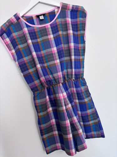 Vintage Plaid Romper, Purple Plaid Dream Girl Rom… - image 1