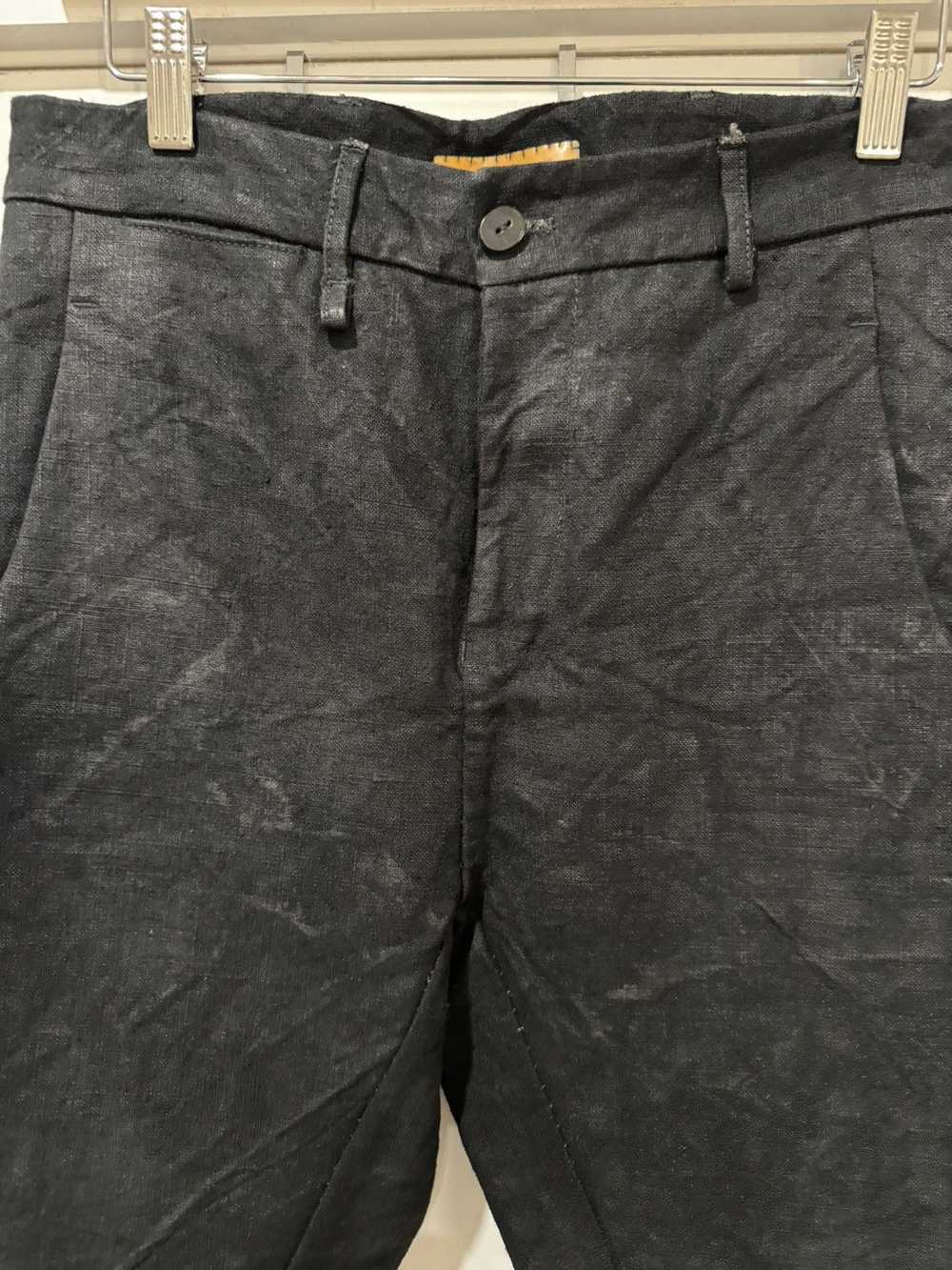 Layer-0 Crumpled 5 Pocket Pants BLACK - image 4