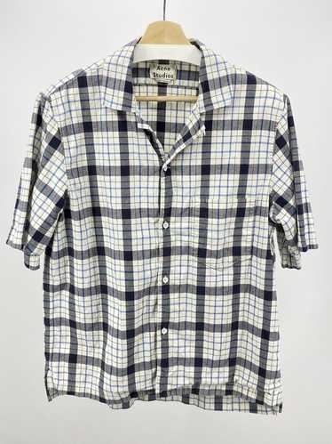 Acne Blue Straight Checked buy Plaid Flannel Button Up XL