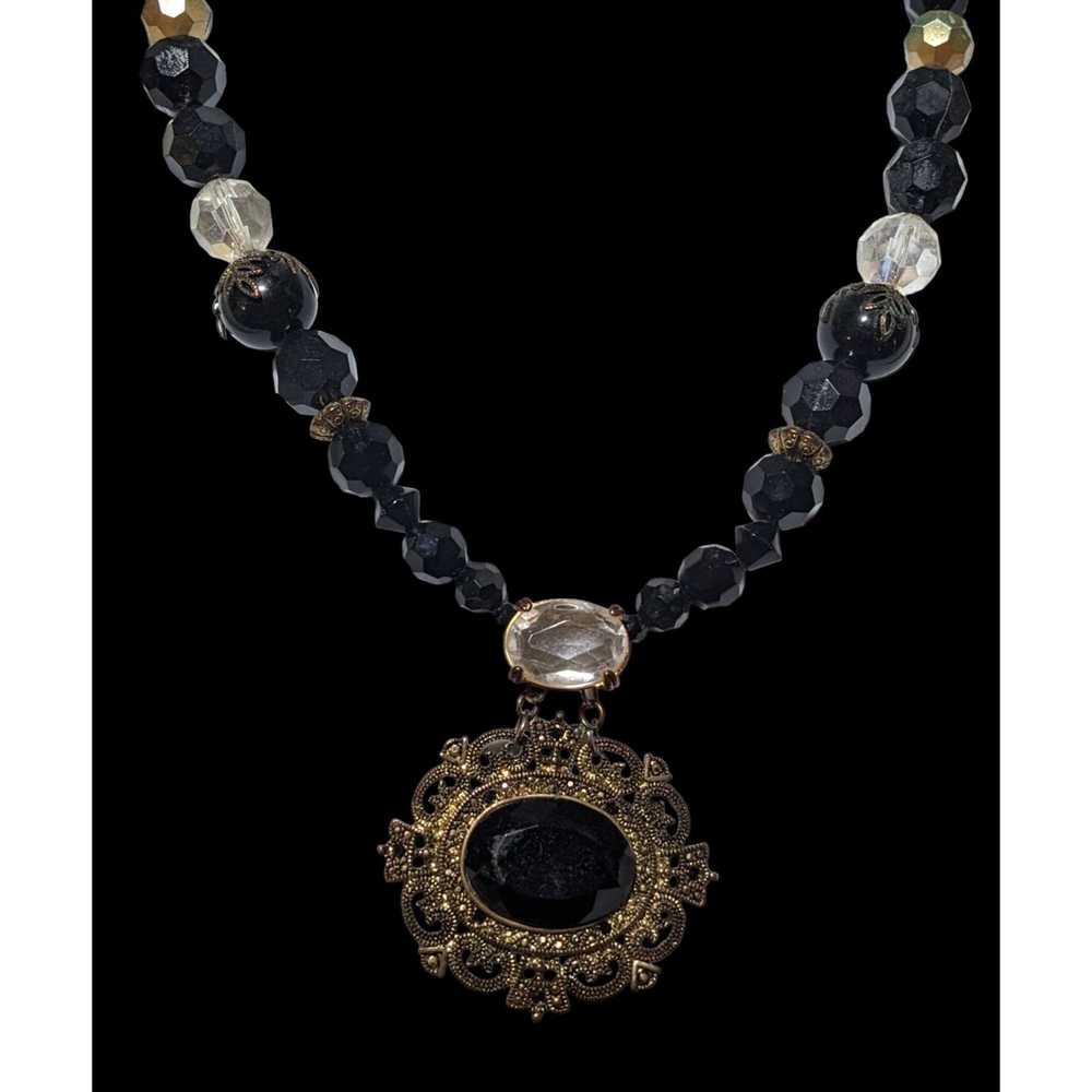 Other Upcycled Vintage Victorian Gemmed Necklace - image 2