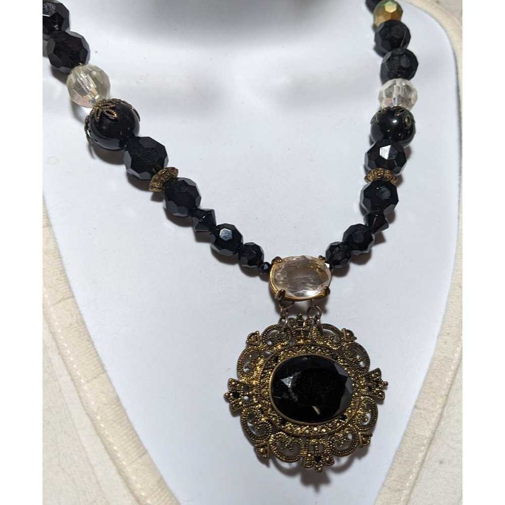 Other Upcycled Vintage Victorian Gemmed Necklace - image 9