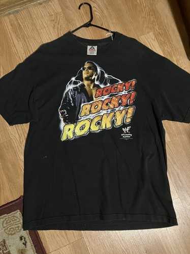 WWE WWF THE ROCK ホッケーシャツ　ゲームシャツ　ザ・ロック　古着 WWE WWF THE ROCK ホッケーシャツ ゲームシャツ ザ・ロック 古着