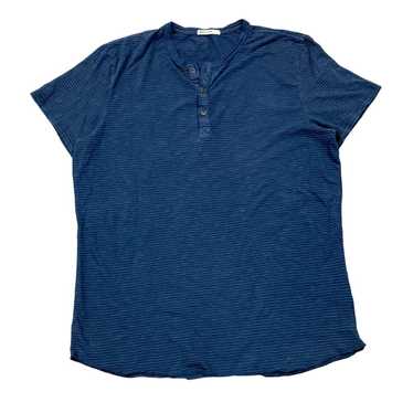 Marine Layer Marine Layer Henley Short Sleeve Stri