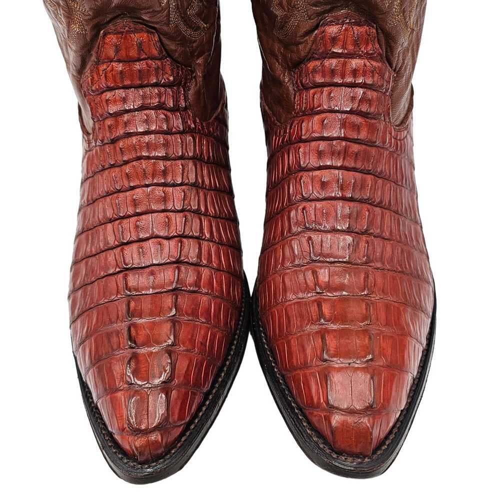 Other Vintage Montana Exotic Caiman Tail Cut Cowb… - image 9