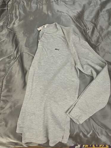 Lacoste Lacoste men’s grey long sleeve Henley size