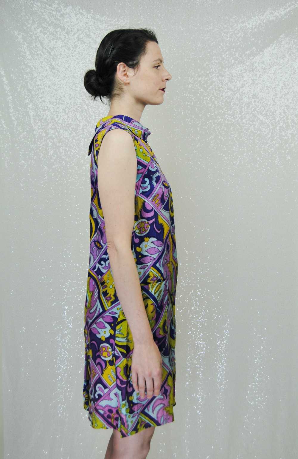 UNIQUE 1960s vintage Loll Ease Purple Chartreuse … - image 10