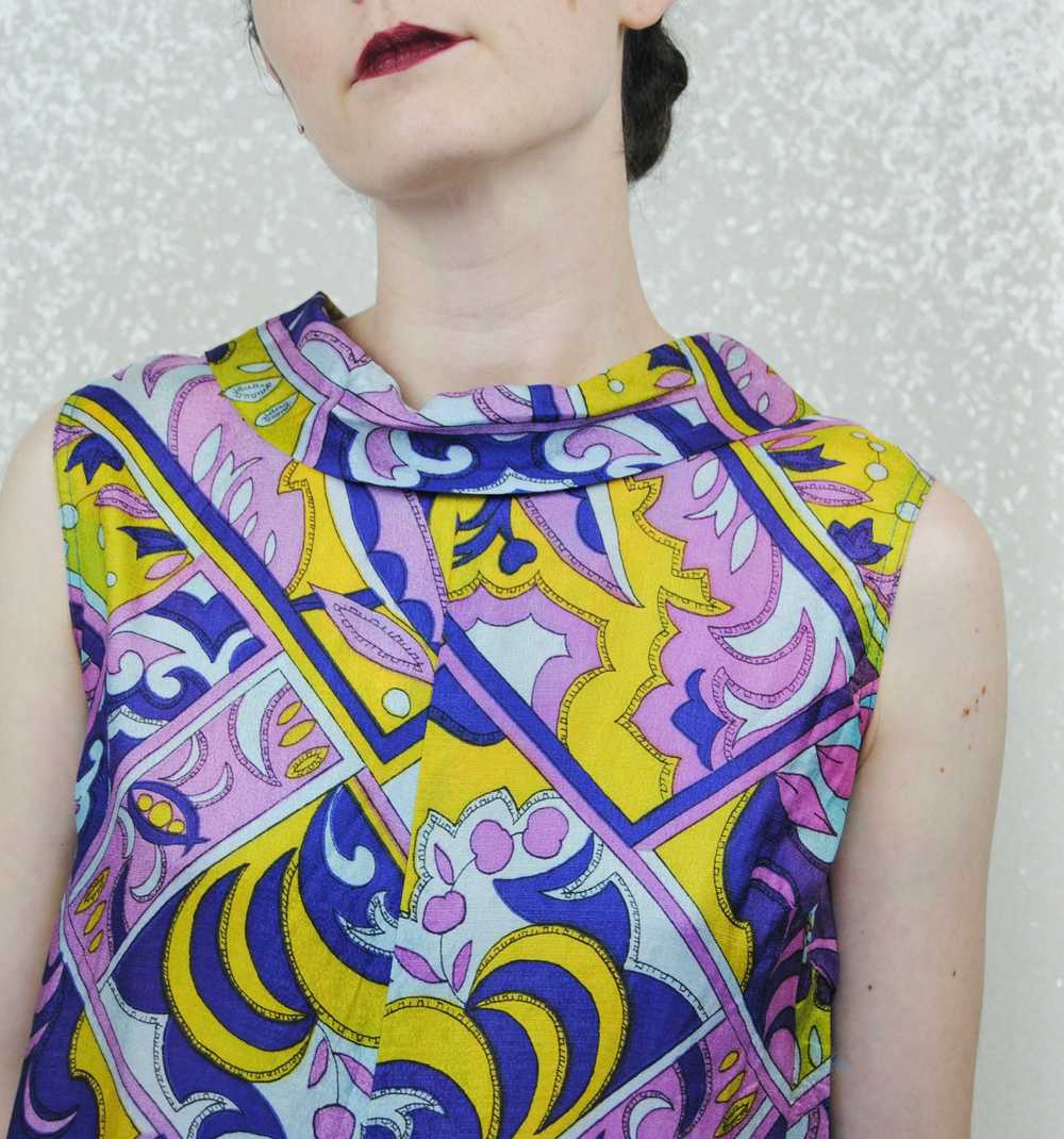 UNIQUE 1960s vintage Loll Ease Purple Chartreuse … - image 3