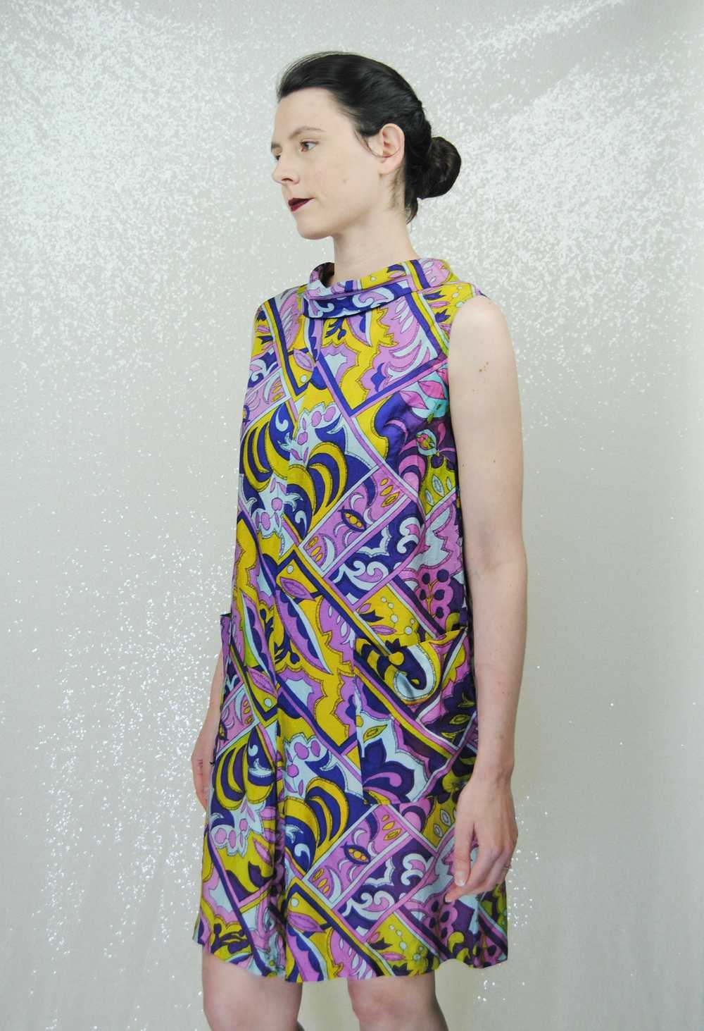 UNIQUE 1960s vintage Loll Ease Purple Chartreuse … - image 5