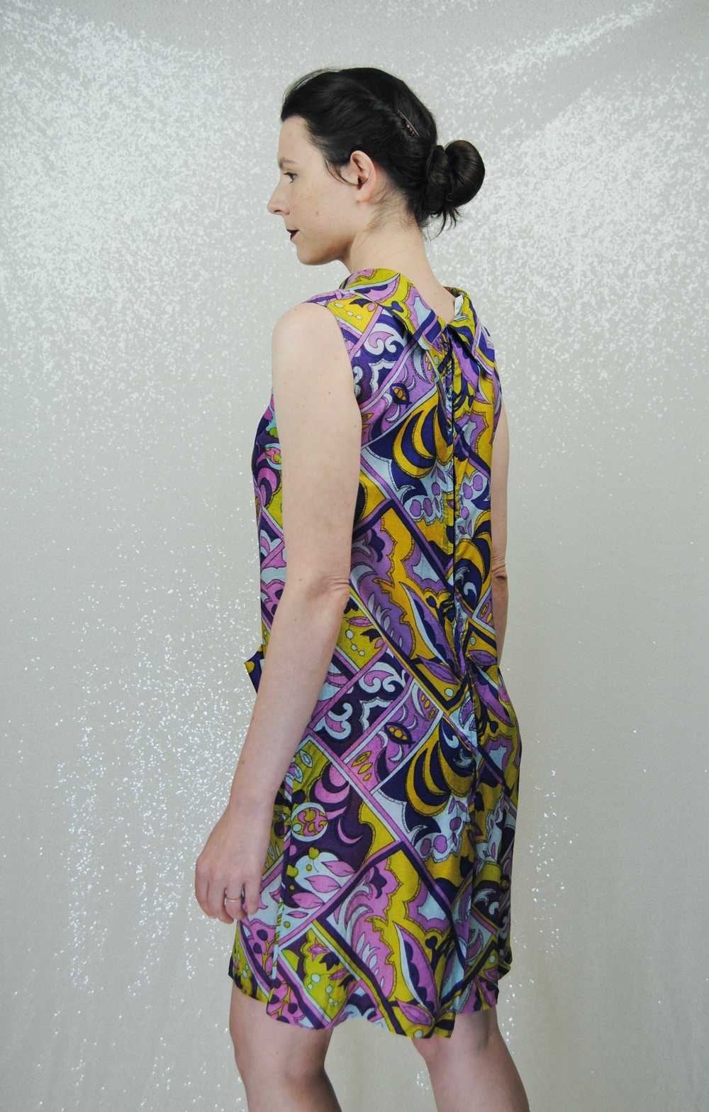 UNIQUE 1960s vintage Loll Ease Purple Chartreuse … - image 7