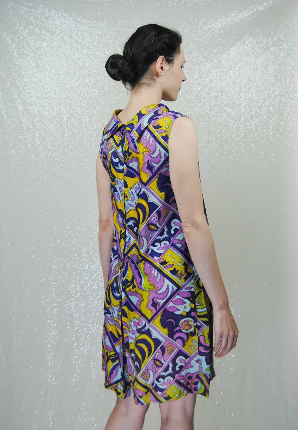 UNIQUE 1960s vintage Loll Ease Purple Chartreuse … - image 9