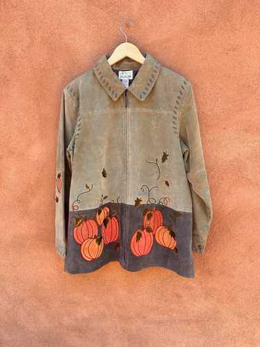 Suede Pumpkin Jacket - Quacker Factory