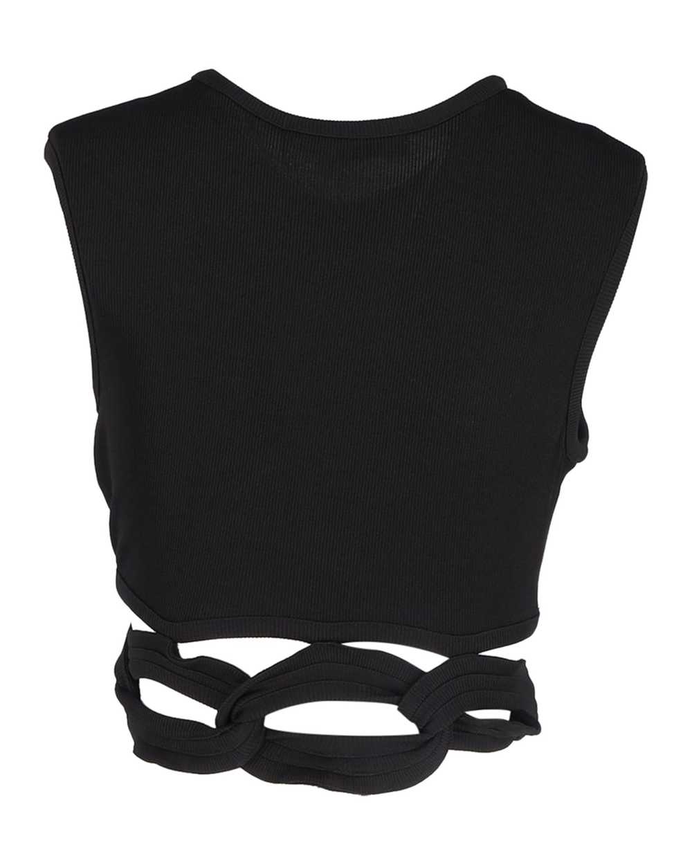 Product Details Black Chain-Linked Rib Knit Crop … - image 3