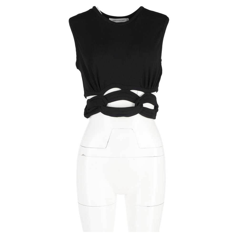 Product Details Black Chain-Linked Rib Knit Crop … - image 4