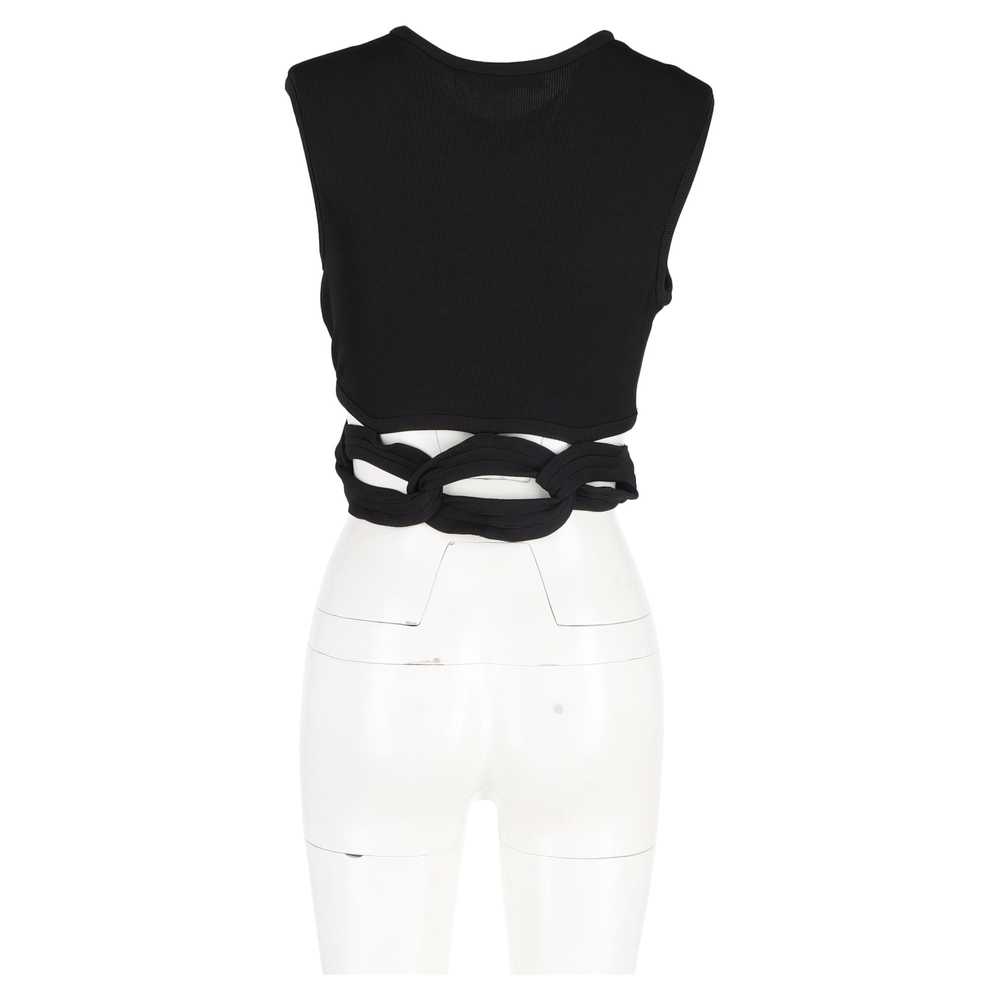 Product Details Black Chain-Linked Rib Knit Crop … - image 6