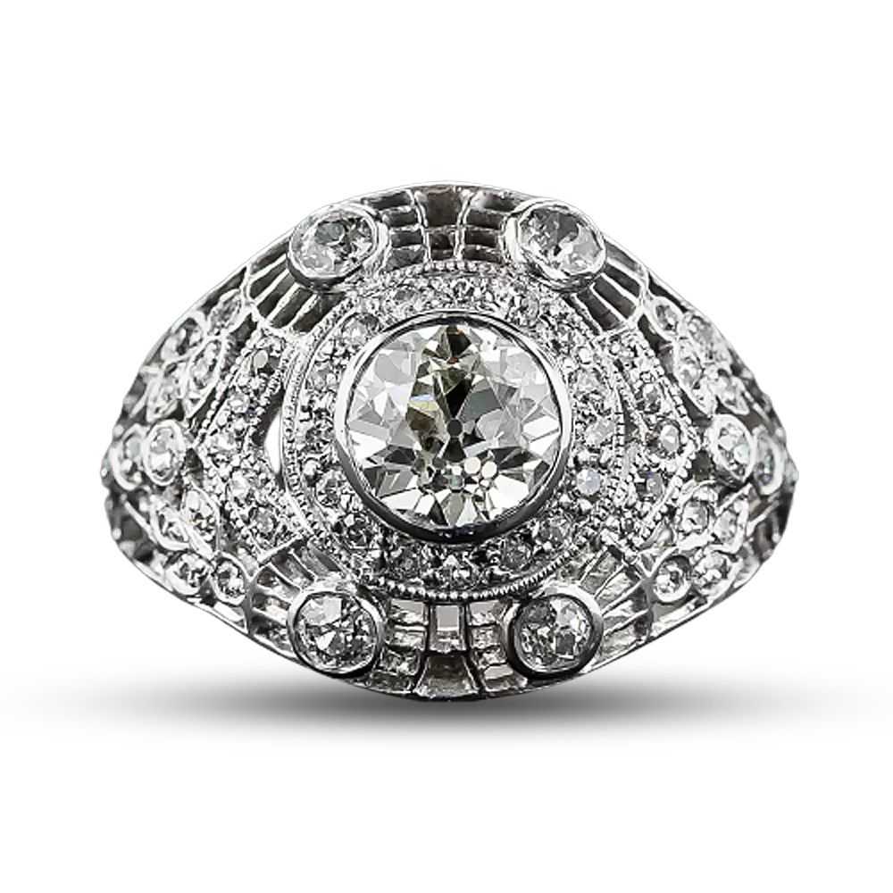 Edwardian/Art Deco Diamond Ring - image 6