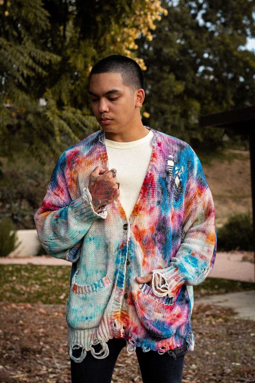 R13 Oversized Tie Dye Cardigan - image 1