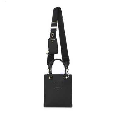 PRADA Saffiano Lux Triangle Logo Embossed Small D… - image 1