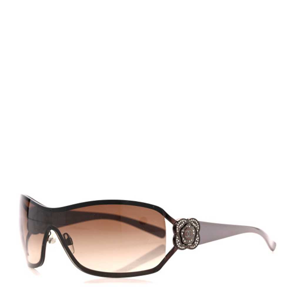 CHANEL Swarovski Crystal Camellia CC Sunglasses 4… - image 1