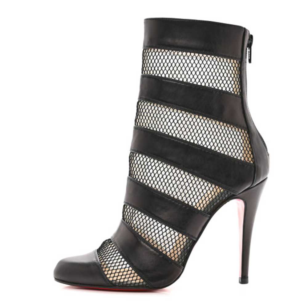 CHRISTIAN LOUBOUTIN Mesh Calfskin Vizu 100 Ankle … - image 1