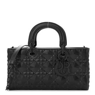 CHRISTIAN DIOR Calfskin Cannage Diamond Medium La… - image 1