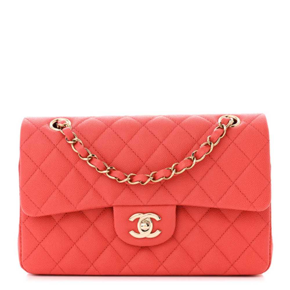 CHANEL Caviar Quilted Small Double Flap Red - image 1