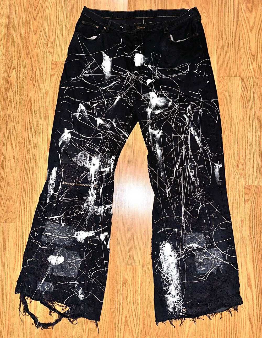 Japanese Brand Paint Splattered Denim - image 1