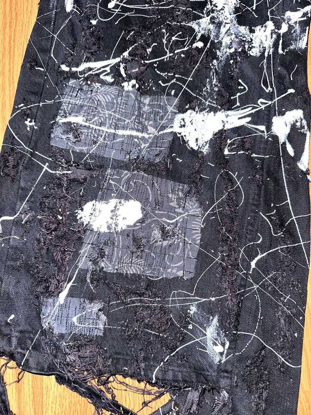 Japanese Brand Paint Splattered Denim - image 4