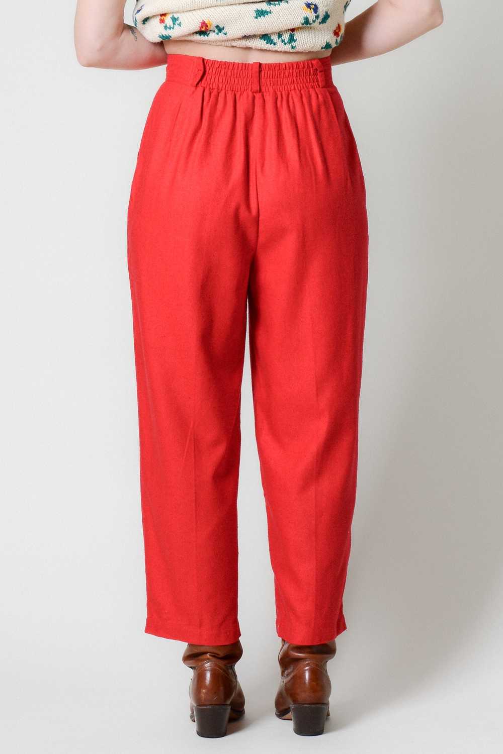 Scarlet Raw Silk Pleated Pants ~ 26W - image 3