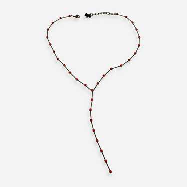 1980s Agatha Red Drop Necklace - image 1