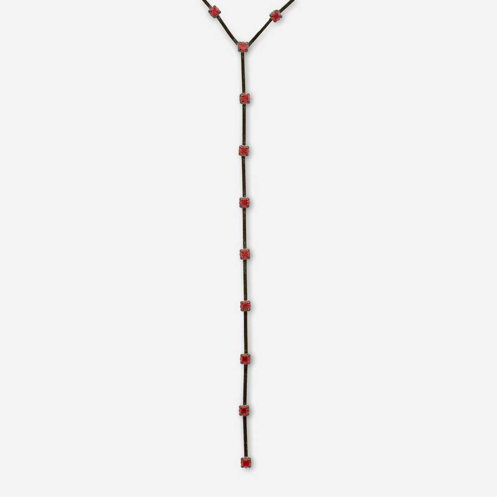 1980s Agatha Red Drop Necklace - image 3