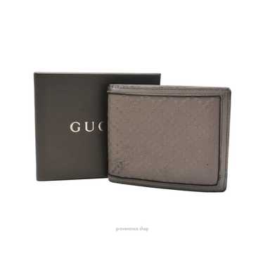 Gucci 🔴 Gucci Bifold Wallet - Grey Diamante Leath