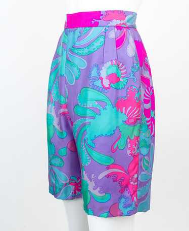 1960s Psychedelic Silk Shorts - image 1