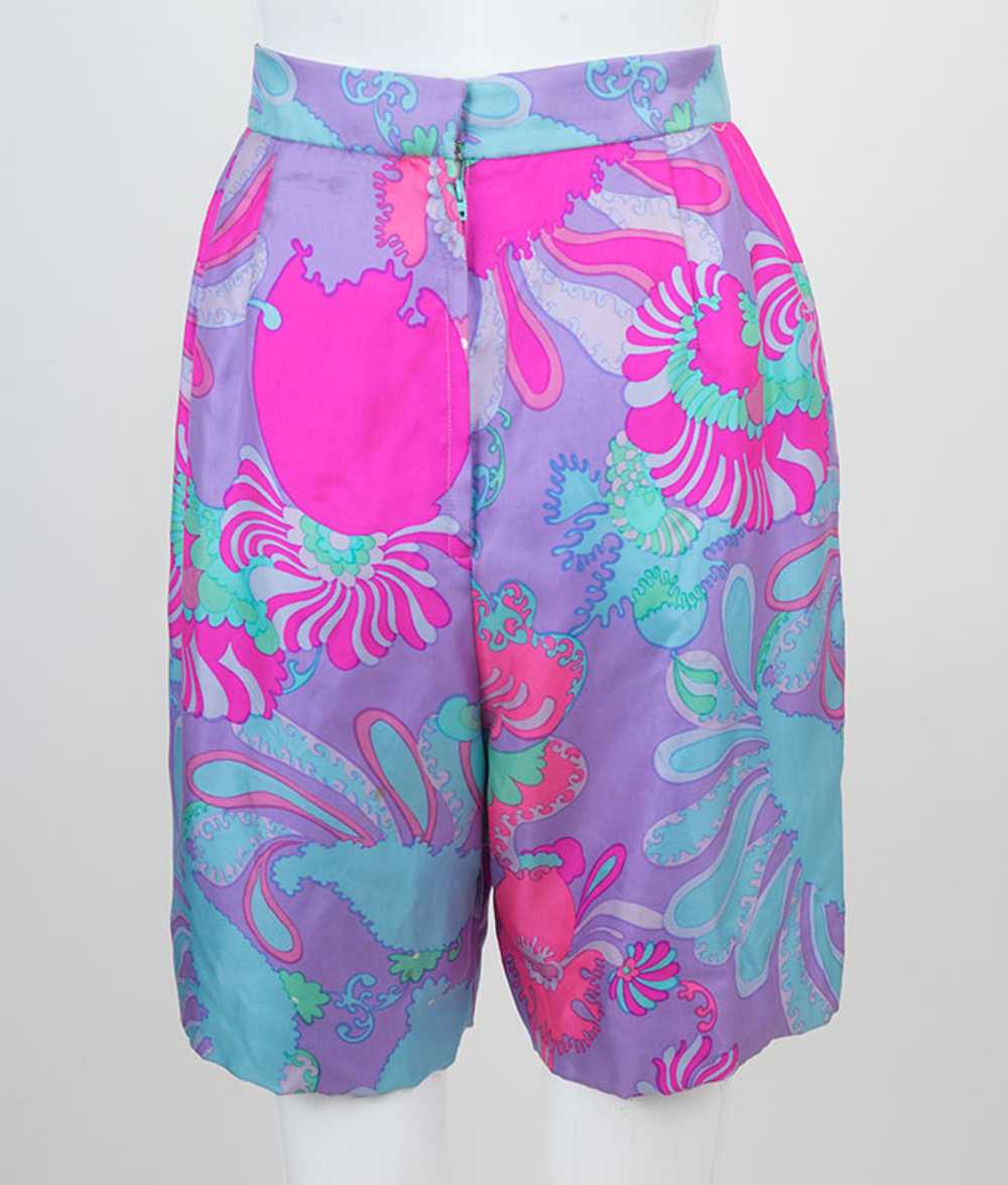 1960s Psychedelic Silk Shorts - image 4