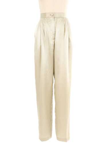 Champagne Satin High Rise Trousers