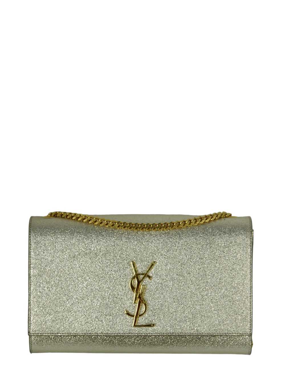 Saint Laurent Light Gold Small Monogram Kate Cros… - image 1