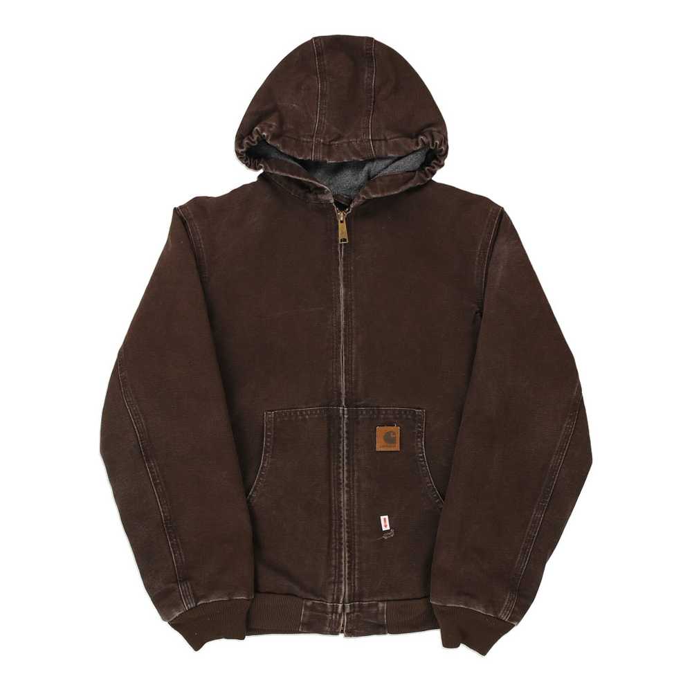 Age 13 Carhartt Jacket - XL Brown Cotton Blend - image 3