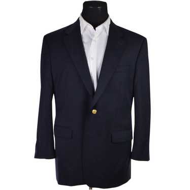 Chaps Chaps Mens Blazer 43R Navy Blue 100% Wool Go