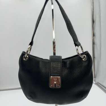 MCM MCM Small Black Leather Hobo Bag - image 1