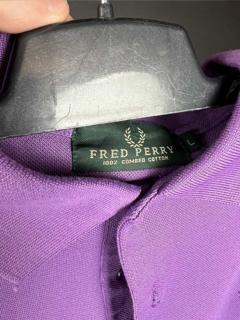 Fred Perry × Vintage Fred Perry Purple Combed Cot… - image 3