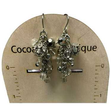 Other Vintage Bead Grape Cluster Dangle Earrings … - image 1