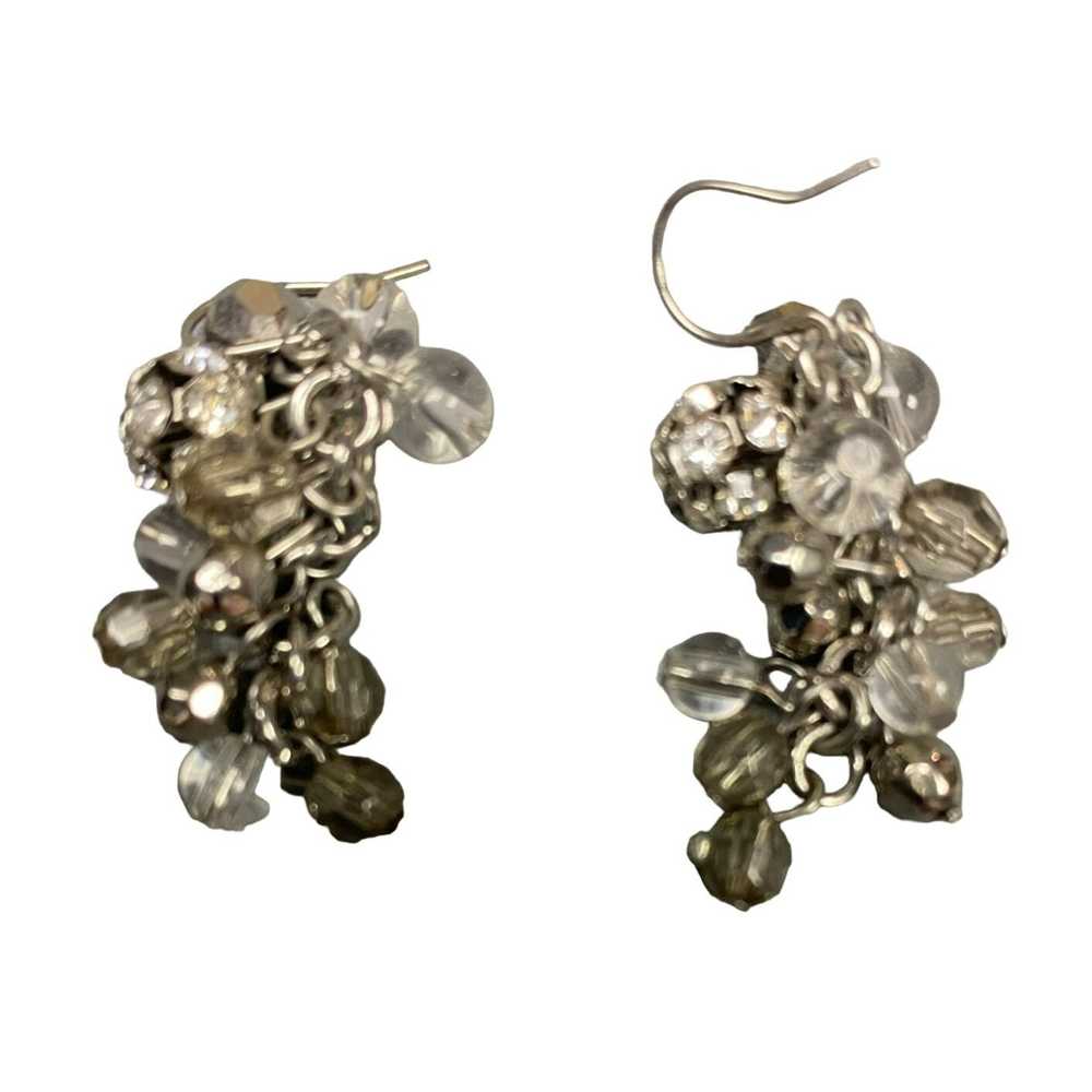 Other Vintage Bead Grape Cluster Dangle Earrings … - image 2