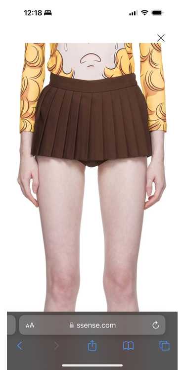 Pushbutton Mini brown pushbutton skirt