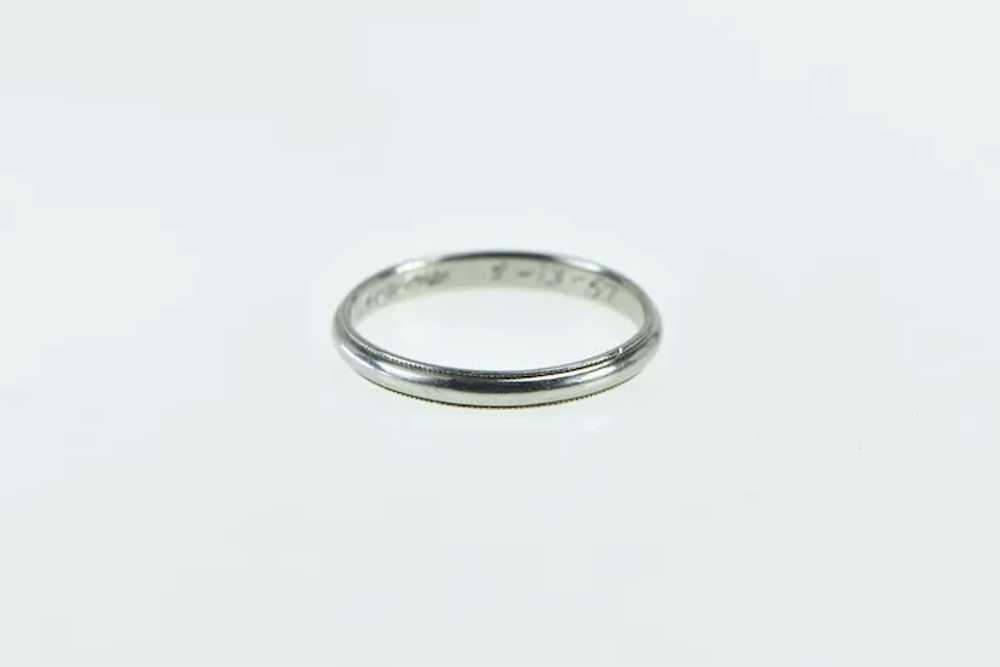 Platinum 2.3mm Artcarved Vintage Simple Wedding B… - image 2