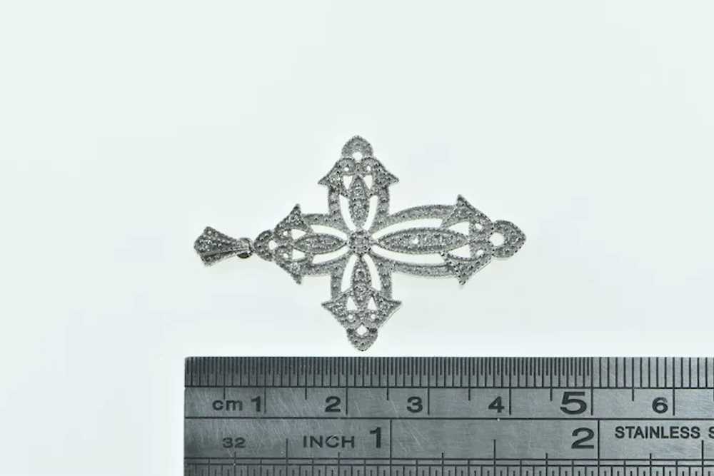 14K Pave Diamond Encrusted Cross Christian Faith … - image 4