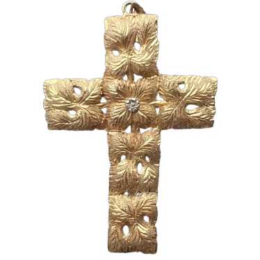 18K Yellow Gold Large Gold Cross