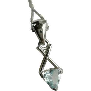 Sky Blue Topaz Pendant Necklace in Sterling Silver - image 1