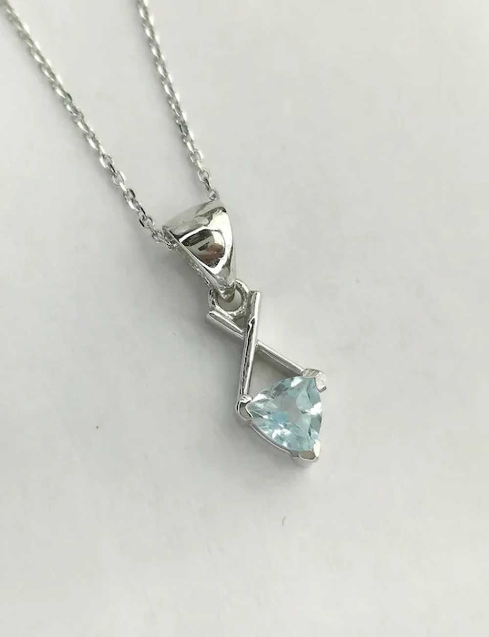 Sky Blue Topaz Pendant Necklace in Sterling Silver - image 3