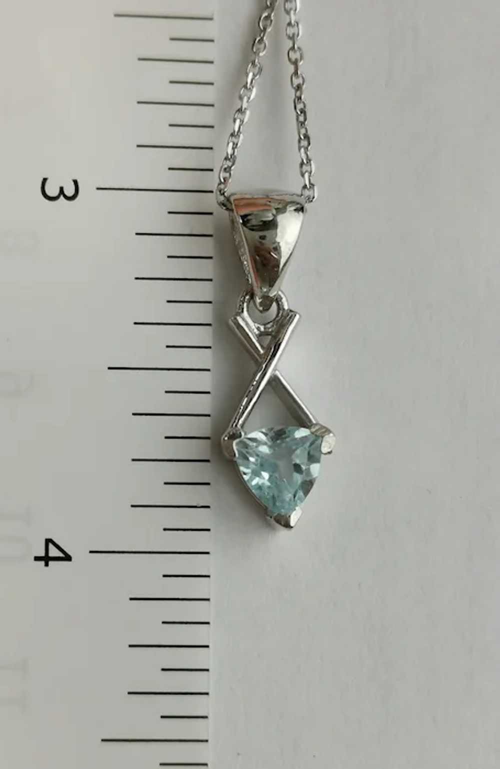 Sky Blue Topaz Pendant Necklace in Sterling Silver - image 4