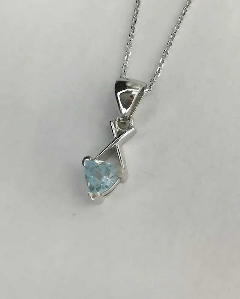 Sky Blue Topaz Pendant Necklace in Sterling Silver - image 6